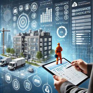 A modern facility management concept illustratio